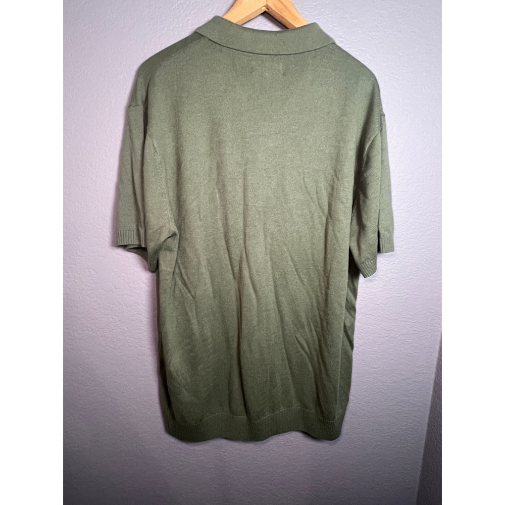 Precedent Los Angeles Cashmere Polo Mens XL Green  Sweater SP-PERCY-MN‎ Preppy - Picture 5 of 9